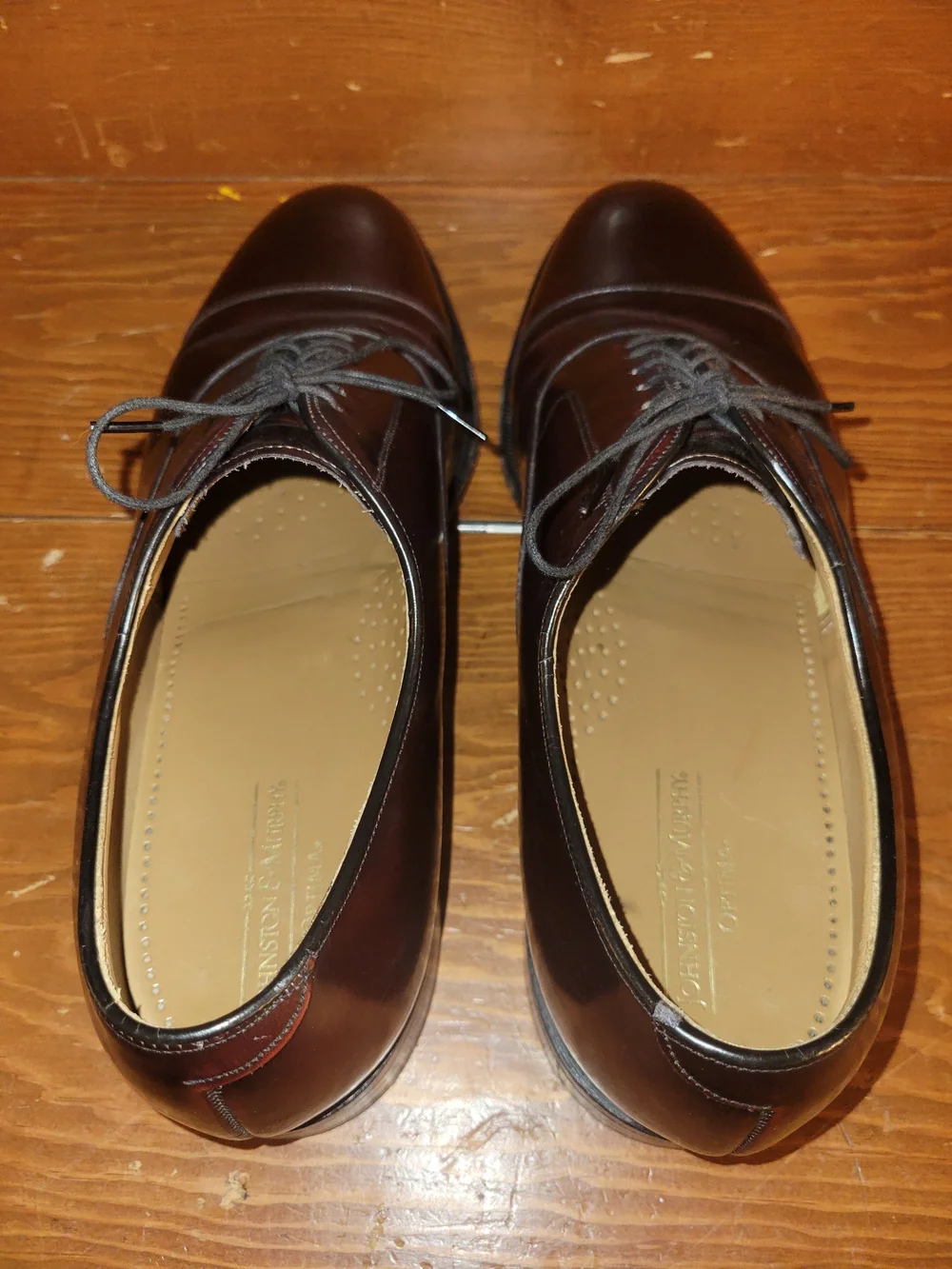 Johnston & Murphy Burgundy Cap-Toe Oxford Dress Shoes